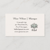 Business Card Beruhigung Visitenkarte (Rückseite)