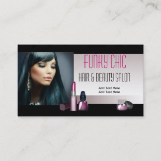 Business Card Black Hair & Beauty Salon Visitenkarte