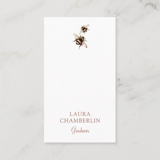 Business Card "Blumen und Bienen" Visitenkarte (Vorderseite)