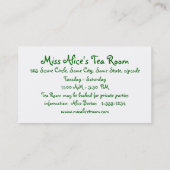 BUSINESS CARD, Blumenstrauß, "Three Trillium" , Fo Visitenkarte (Rückseite)