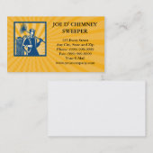 Business card Chimney Sweeper Cleaner Worker Retro Visitenkarte (Vorne/Hinten)