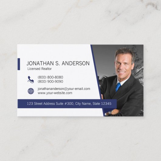 Business Card Coldwell Banker White-Blue Visitenkarte (Vorderseite)