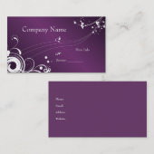 Business Card Company Elegante Lila Visitenkarte (Vorne/Hinten)