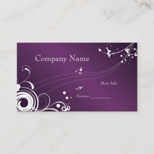 Business Card Company Elegante Lila Visitenkarte (Vorderseite)