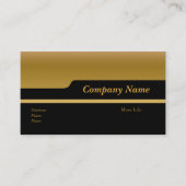 Business Card Company Elegantes Schwarzes Gold Visitenkarte (Vorderseite)