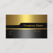Business Card Company Elegantes Schwarzes Gold Visitenkarte (Vorderseite)