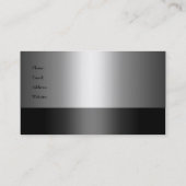 Business Card Company Elegantes Schwarzes Silber Visitenkarte (Rückseite)