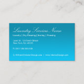 Business Card cool Blue and Green Wäsche Services Visitenkarte (Rückseite)