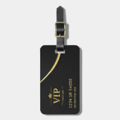 Business Card Custom Black VIP Gepäckanhänger (Vorderseite vertikal)