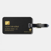 Business Card Custom Black VIP Gepäckanhänger (Rückseite horizontal)