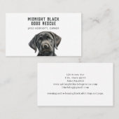 Business Card der Black Dog Rescue Organisation Visitenkarte (Vorne/Hinten)