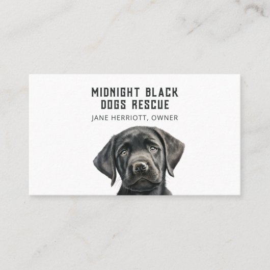 Business Card der Black Dog Rescue Organisation Visitenkarte (Vorderseite)
