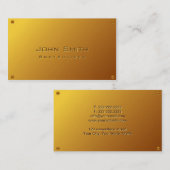 Business Card der klassischen Gold Bodybuilding Visitenkarte (Vorne/Hinten)