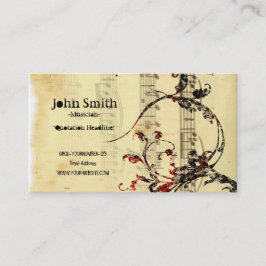 Business Card der Musikbranche Visitenkarte