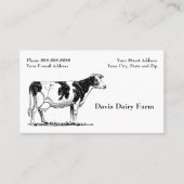 Business Card der Rindermilchfarm Visitenkarte (Vorderseite)