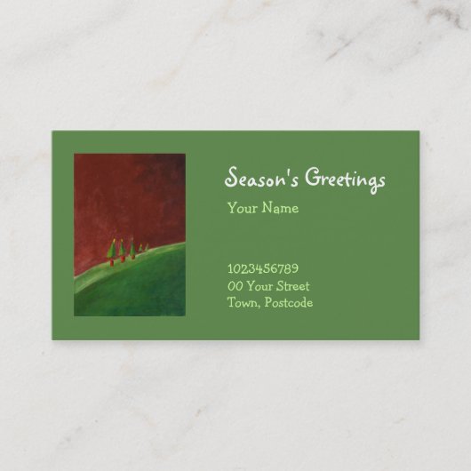 Business Card der Saison für Grüße Visitenkarte (Vorderseite)