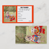 Business Card des anpassbaren Dog Trainers Visitenkarte (Vorne/Hinten)