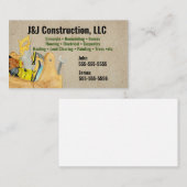 Business Card des Bauunternehmens Visitenkarte (Vorne/Hinten)