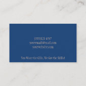 Business Card des beruflichen Fischereiführers Visitenkarte (Rückseite)