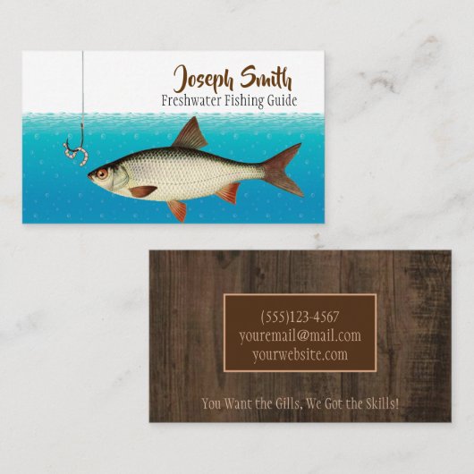 Business Card des beruflichen Fischereiführers Visitenkarte (Vorne/Hinten)