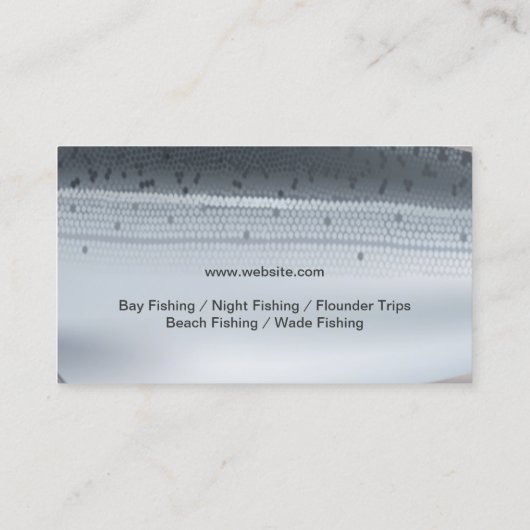 Business Card des beruflichen Fischereiführers Visitenkarte (Rückseite)