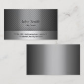 Business Card des beruflichen Gray Metal Life Coac Visitenkarte (Vorne/Hinten)
