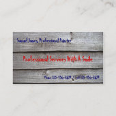 Business Card des beruflichen Malers AN Visitenkarte (Rückseite)