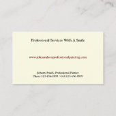 Business Card des beruflichen Malers AN Visitenkarte (Rückseite)