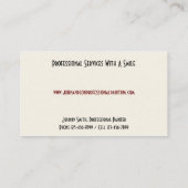 Business Card des beruflichen Malers AN Visitenkarte (Rückseite)