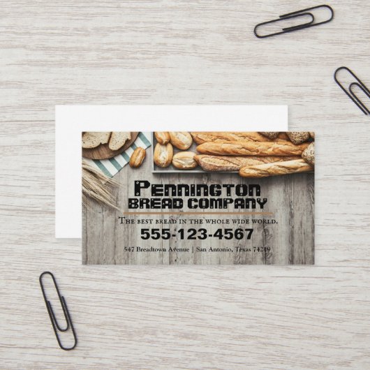 Business Card des Broterzeugers Visitenkarte (Vorderseite/Rückseite Beispiel)