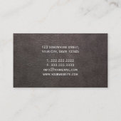 Business Card des Classy Dark Leather Video Editor Visitenkarte (Rückseite)