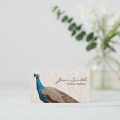 Business Card des Classy Peacock Chemical Engineer Visitenkarte (Stehend Vorderseite)