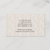 Business Card des Classy Peacock Chemical Engineer Visitenkarte (Rückseite)