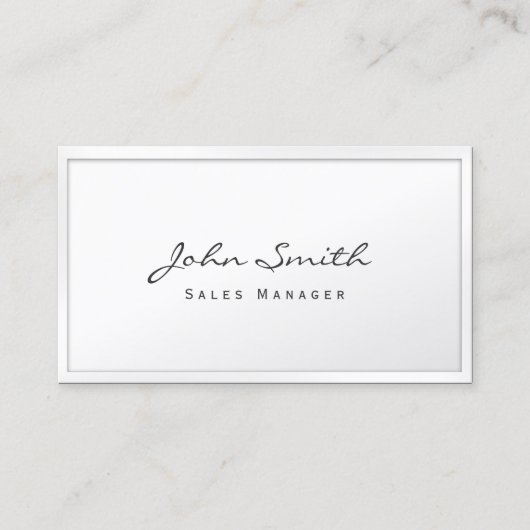 Business Card des Classys White Border Sales Manag Visitenkarte (Vorderseite)