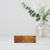 Business Card des Dark Brown Leather Geologen Mini Visitenkarte (Stehend Vorderseite)