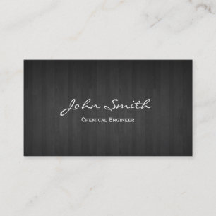 Business Card des Dunkelholz-Chemieingenieurs Visitenkarte