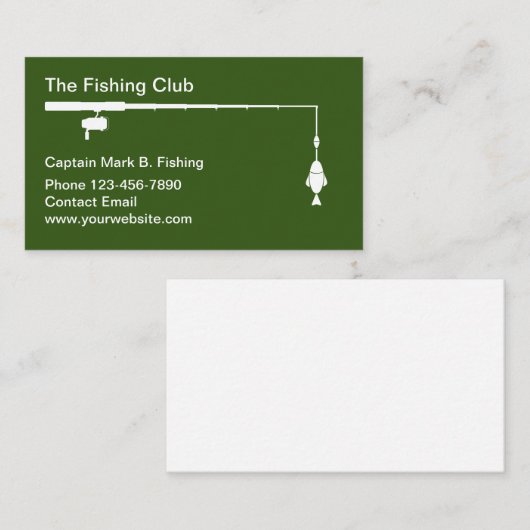 Business Card des Fish Rod Sports Club Visitenkarte (Vorne/Hinten)