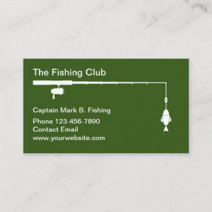 Business Card des Fish Rod Sports Club Visitenkarte