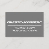 Business Card des gecharterten Fotos Visitenkarte (Rückseite)