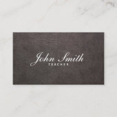 Business Card des klassischen Dark Leather Teacher Visitenkarte (Vorderseite)