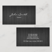 Business Card des klassischen Dunklen Holzlehrers Visitenkarte (Vorne/Hinten)