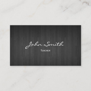 Business Card des klassischen Dunklen Holzlehrers Visitenkarte