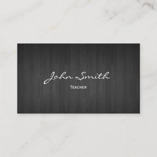 Business Card des klassischen Dunklen Holzlehrers Visitenkarte (Vorderseite)