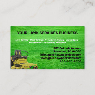 Business Card des Lawn Service Company Visitenkarte