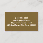 Business Card des modernen und klassischen Kosmeto Visitenkarte (Rückseite)