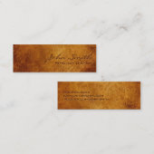 Business Card des Ölingenieurs aus dunklem Leder Mini Visitenkarte (Vorne/Hinten)