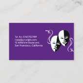 Business Card des Produktionspersonals für Film-Cr Visitenkarte (Rückseite)