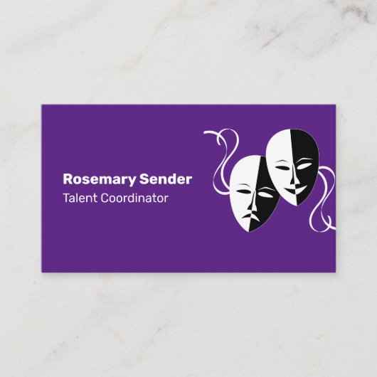 Business Card des Produktionspersonals für Film-Cr Visitenkarte (Vorderseite)