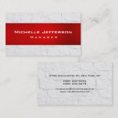 Business Card des Red Gray Wall Brick Pattern Mana Visitenkarte (Vorne/Hinten)
