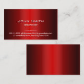 Business Card des Red Metal Sales Manager Visitenkarte (Vorne/Hinten)